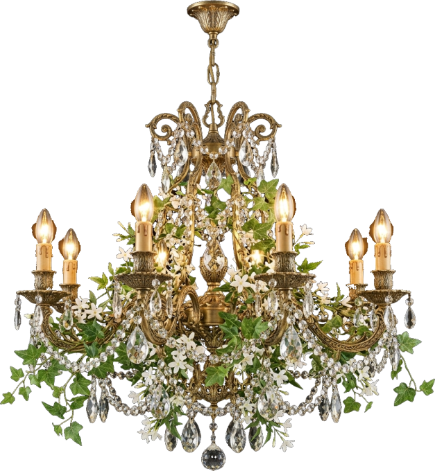 Botanical Crystal Chandelier